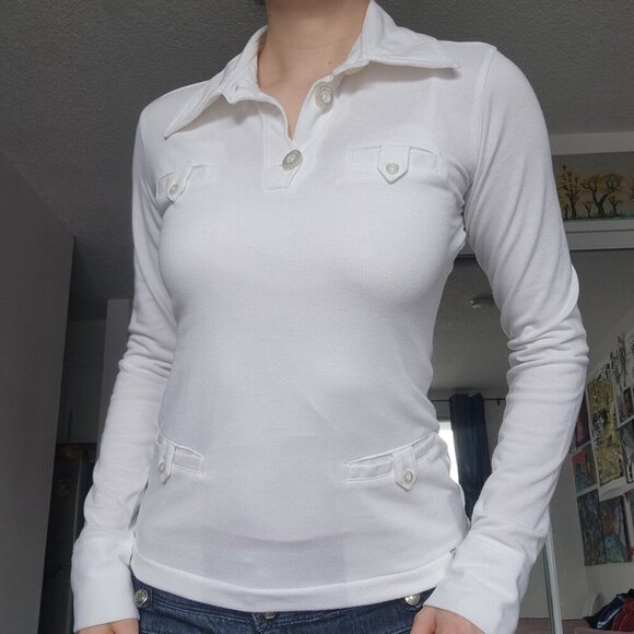 Vintage Y2K Oakley white long-sleeved top with pockets ✦ Extra-Small ✦ - Picture 16 of 16